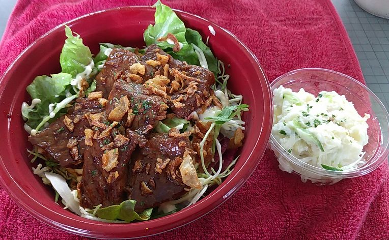牛カットステーキ丼(テイクアウト)