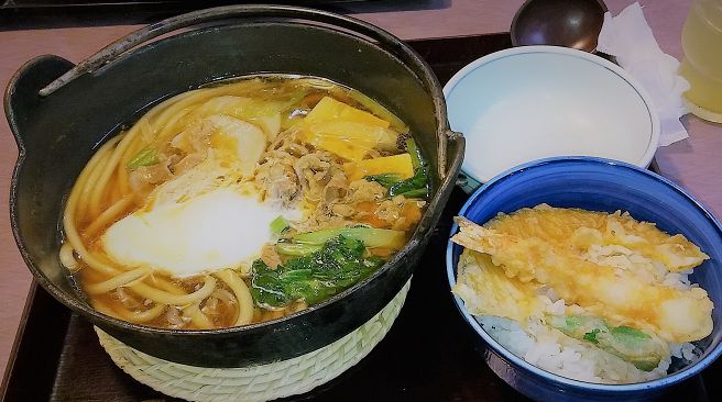 肉すきうどん&ミニ天丼